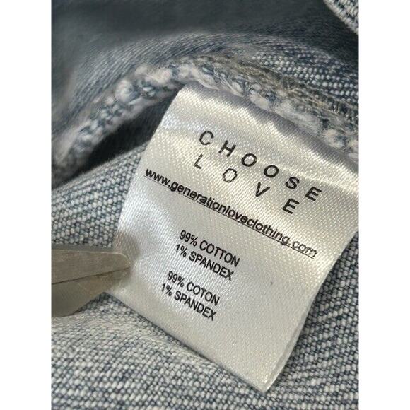 Generation Love Justine Jeans Button Fray Hem Ankle Denim Blue Size 28 NEW - Picture 10 of 11